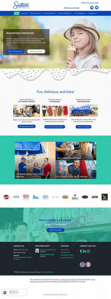 Ecommerce Case Study - Southern Ice Cream of TX